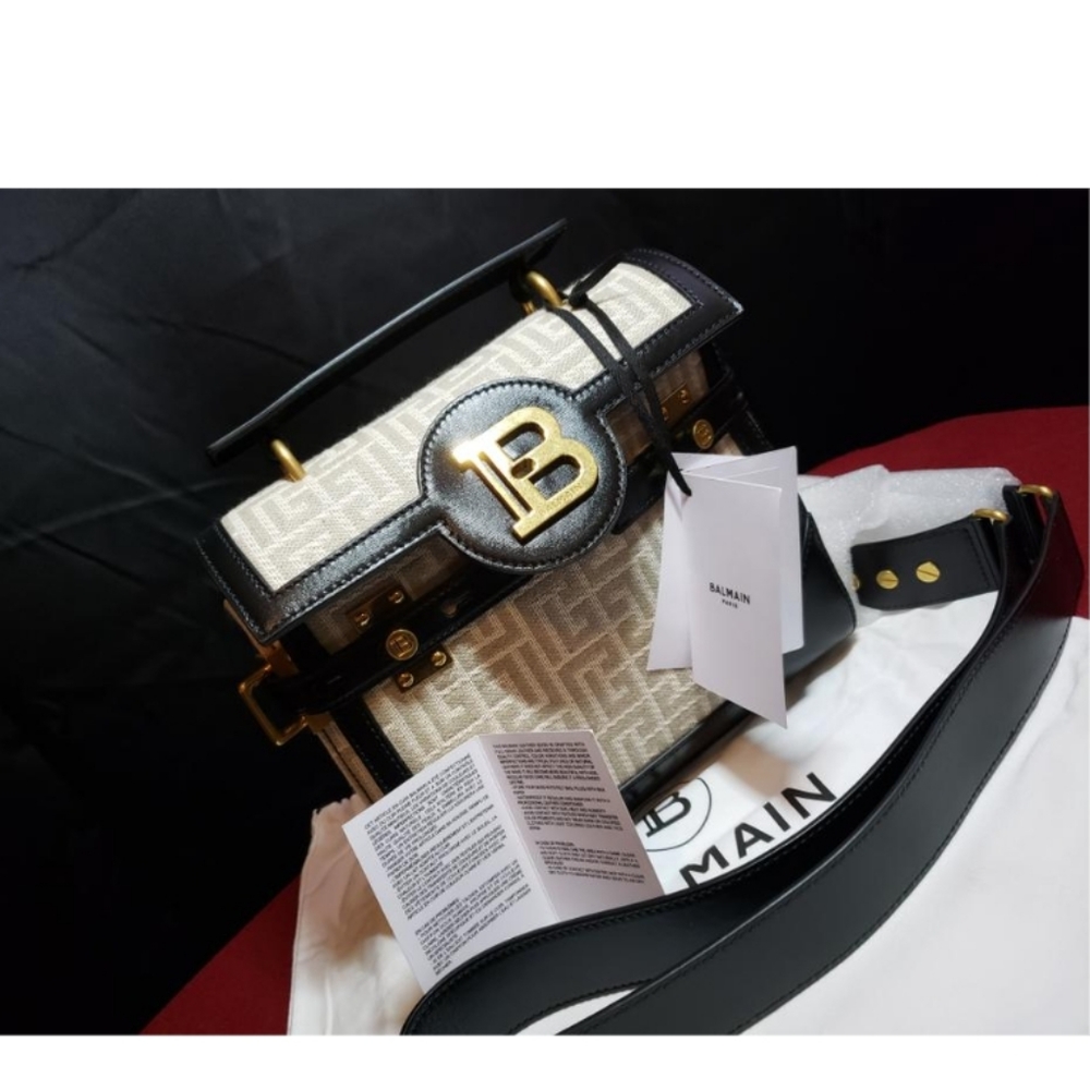 Balmain Bicolor Jacquard B-buzz 23 bag